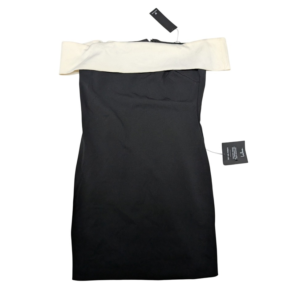 Caelion Off-Shoulder Black Mini dress
